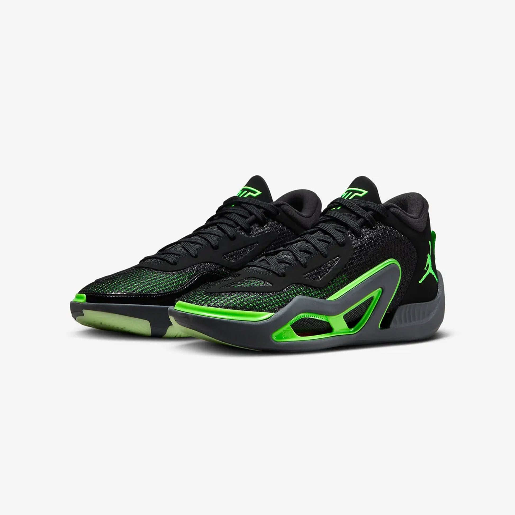 Jordan | TATUM 1 "HOME TEAM" PF  { BLACK/GREEN STRIKE-ANTHRACITE