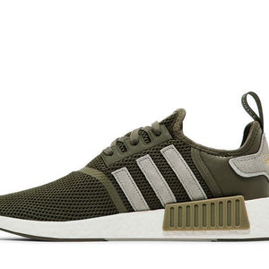 adidas NMD R1 Olive Strata Silver Pebble Cloud White