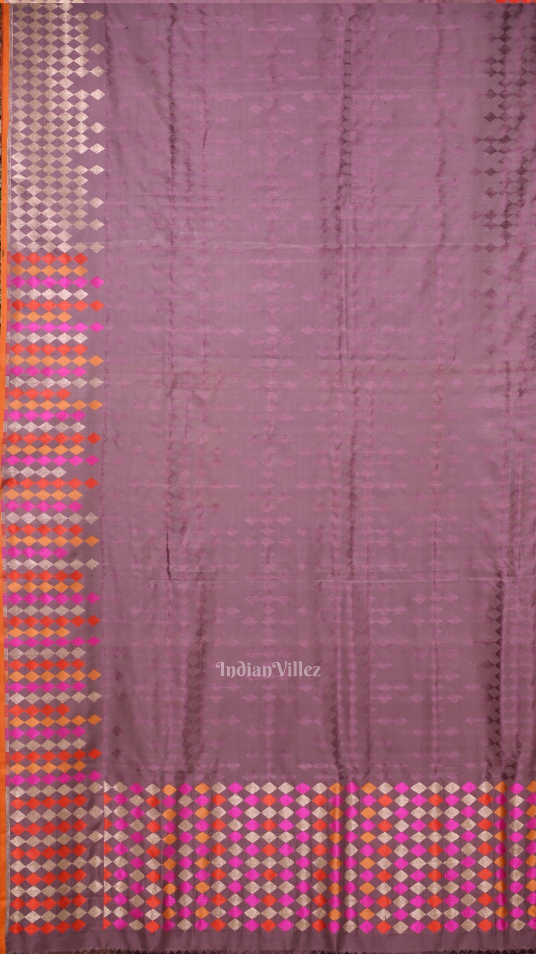 Exclusive Lavender Satin Banarasi Saree