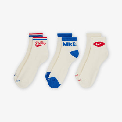 NIKE | EVERYDAY PLUS ANKLE SOCKS (3 PARIS) { MULTI-COLOR
