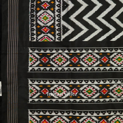 Exclusive Black Pochampally Ikat Handloom Silk Saree