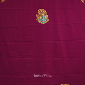 Magenta Nartaki Theme Pattachitra Kurti Dress Material