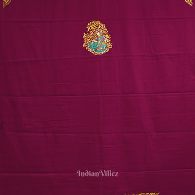 Magenta Nartaki Theme Pattachitra Kurti Dress Material