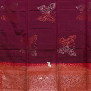 Magenta Pink Pure Kanjivaram Soft Silk Saree