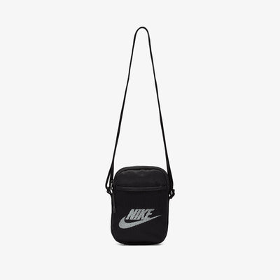 NIKE | HERITAGE CROSSBODY BAG (SMALL, 1L) { BLACK/BLACK/WHITE