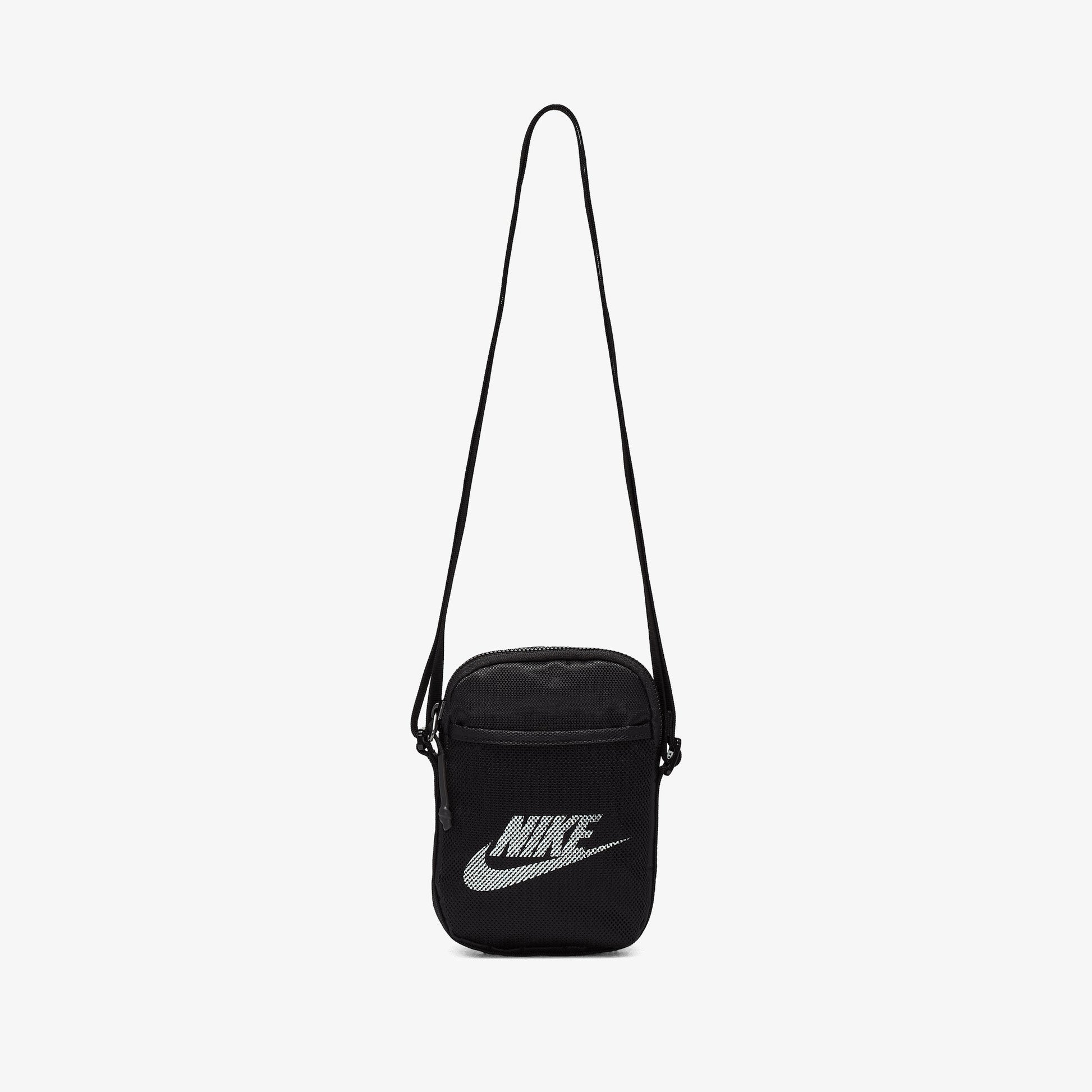 NIKE | HERITAGE CROSSBODY BAG (SMALL, 1L) { BLACK/BLACK/WHITE