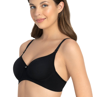 All Day Smooth Comfort Padded & Non-wired Bra - Black