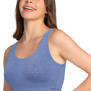 All Day Lounge Non-padded & Non-wired Bra - Blue Marl