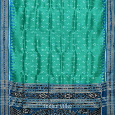 Sea Green Mayur Chandrika Khandua Silk Saree