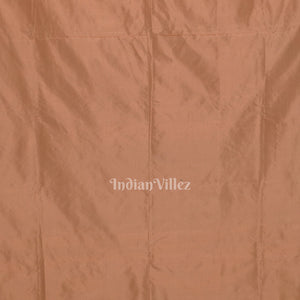 Beige Konark Temple Theme Pattachitra Silk Saree