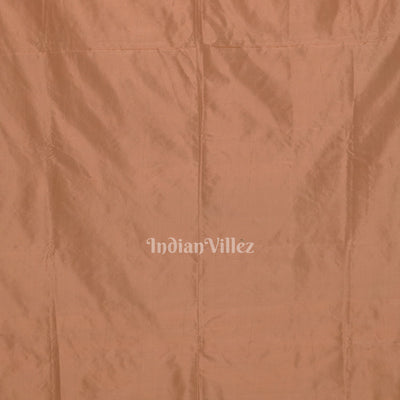 Beige Konark Temple Theme Pattachitra Silk Saree