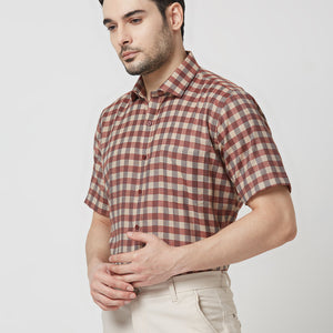 Half Sleeve Checks Shirt