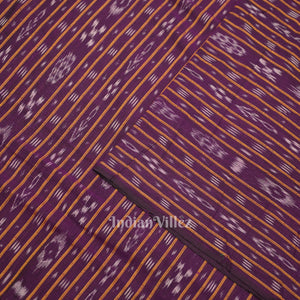 Purple Sambalpuri Odisha Ikat Cotton Fabric