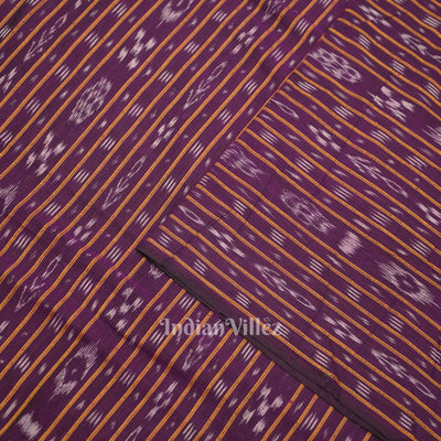 Purple Sambalpuri Odisha Ikat Cotton Fabric