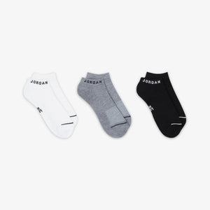 Jordan | EVERYDAY NO-SHOW SOCKS (3 PAIRS) { WHITE/GREY/BLACK
