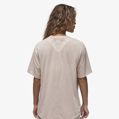 Jordan | DIAMOND SHORT-SLEEVE TOP  { PARTICLE BEIGE