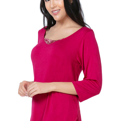 Lace Touch Sleep Top - Granita