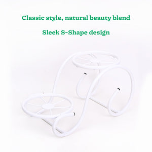 Swirl Decorative Plant stand- Set of 2- White