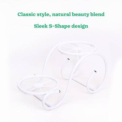 Swirl Decorative Plant stand- Set of 2- White