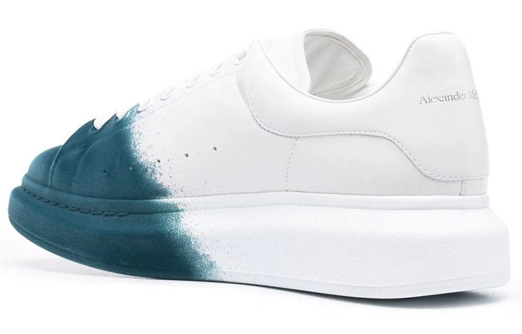 Alexander Mcqueen Oversized Two-Tone White Emerald Green