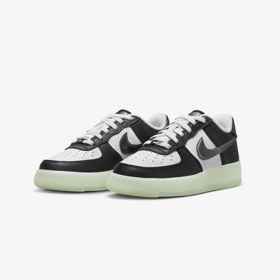 Nike | AIR FORCE 1 LV8 (GS)  { WHITE/BLACK-VAPOR GREEN