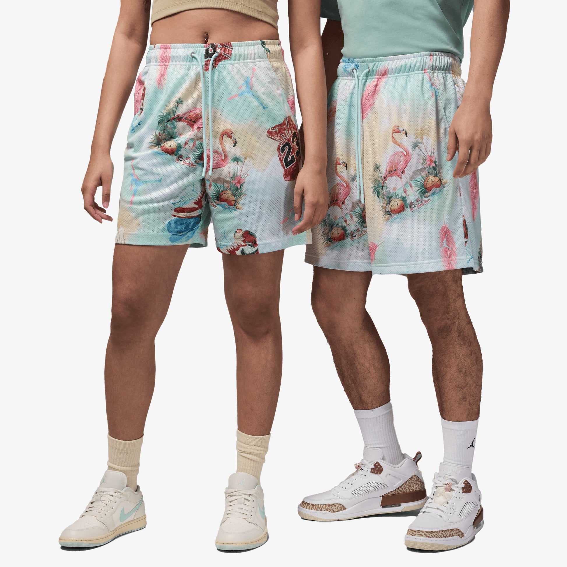 JORDAN | JORDAN ESSENTIALS PRINTED MESH SHORTS { SAIL/GLACIER BLUE