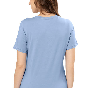 V-Neck Sleep Tee - Brunnera Blue