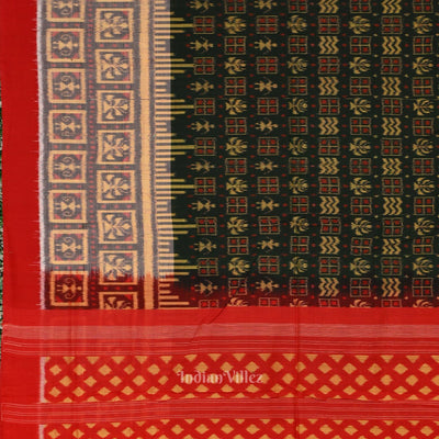 Green Kothi Design Odisha Ikat Sambalpuri Cotton Saree