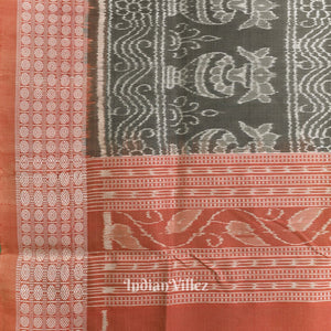 Moss Green Odisha Ikat Sambalpuri Silk Saree