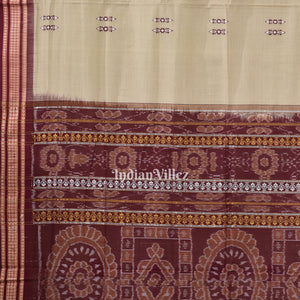 Camel Brown Odisha Ikat Sambalpuri Pure Cotton Saree