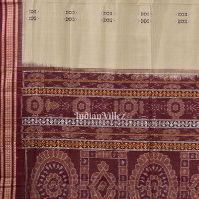 Camel Brown Odisha Ikat Sambalpuri Pure Cotton Saree