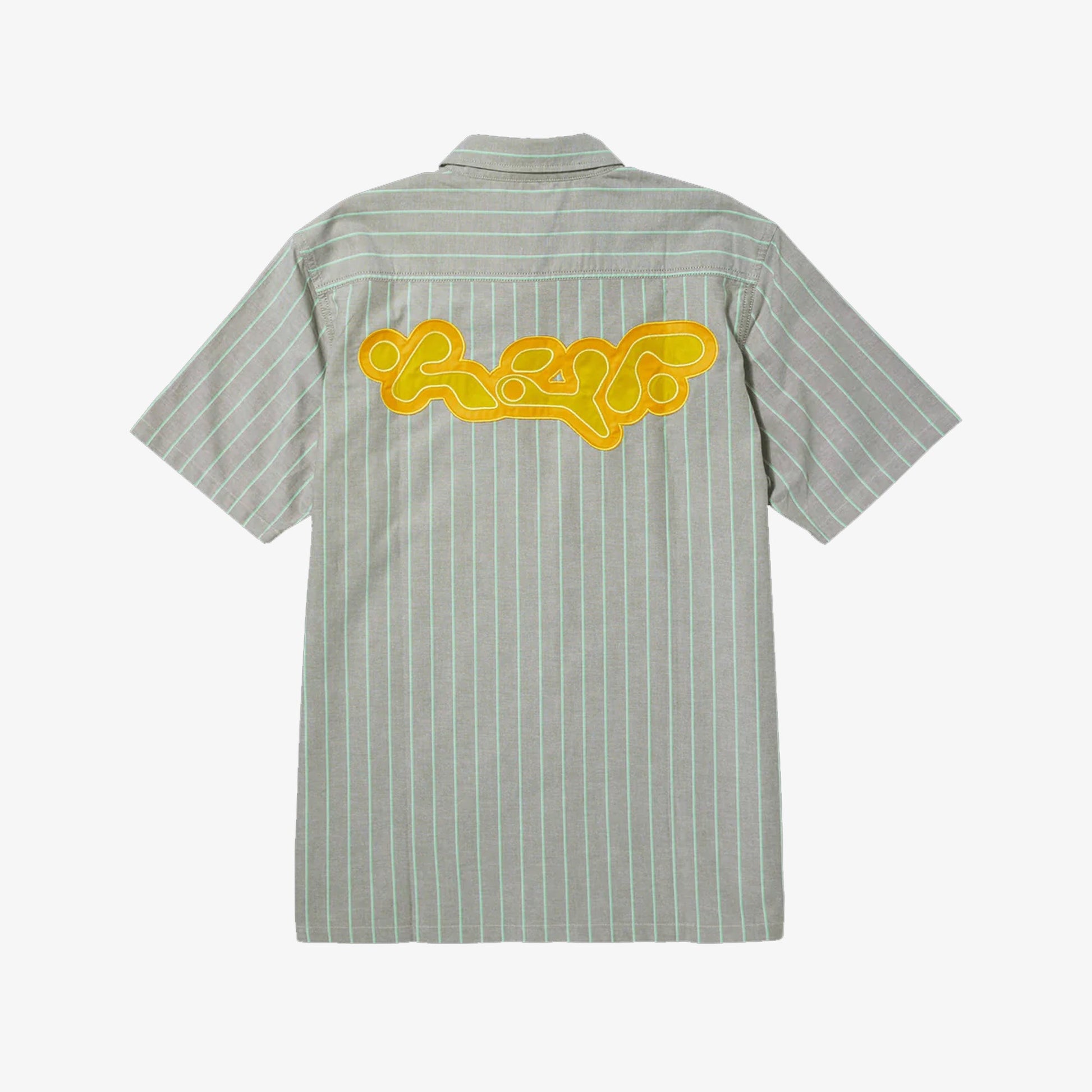 HUF | PARKER WORK SHIRT  { WHITE/GREEN
