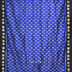 Blue Black Pasapali Contemporary Designer Silk Saree