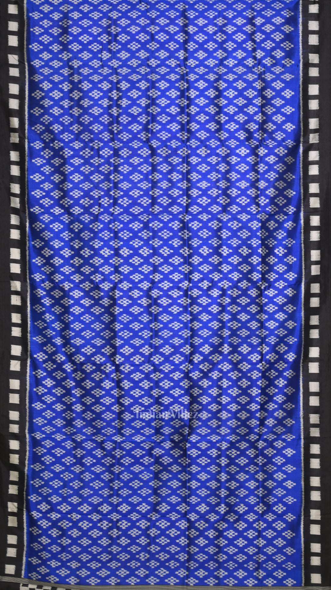 Blue Black Pasapali Contemporary Designer Silk Saree