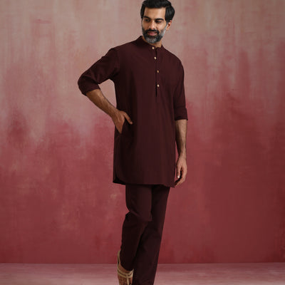 trueBrowns Men's Cola Cotton Co-ord set
