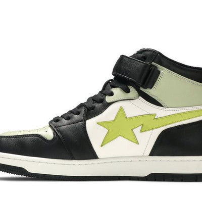 A Bathing Ape Block Sta Hi Black Lime