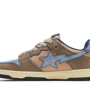 A Bathing Ape Bape SK8 Sta Vintage Beige Indigo