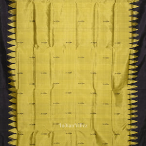 Mehendi Green with Fish Motif Double Pallu Berhampuri Silk Saree