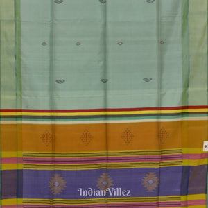 Pink With Sky Dual Tone Pure Bishnupuri Silk Saree