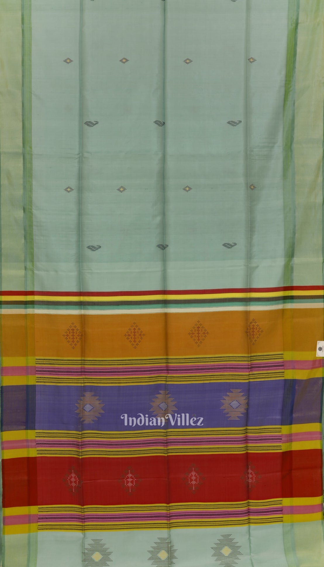 Pink With Sky Dual Tone Pure Bishnupuri Silk Saree