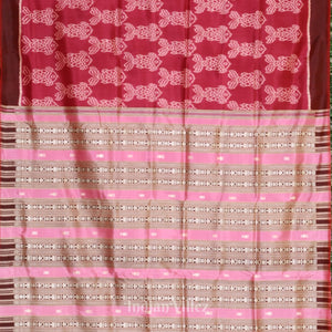Wine Contemporary Odisha Handloom Silk Saree