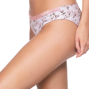 Satin Edge Low Rise Bikini Panty - Dawn Pink