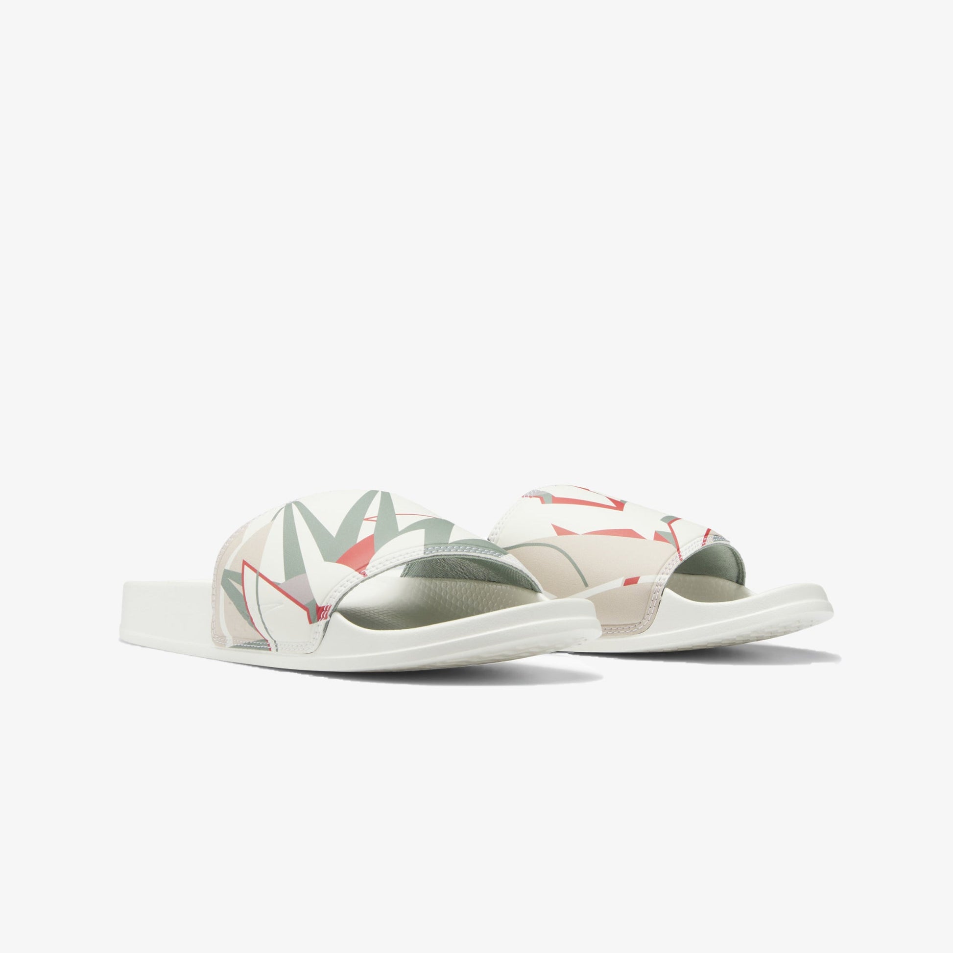 Reebok | CLASSIC SLIDE { CHALK/GREEN