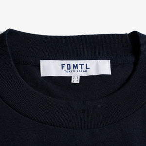 FDMTL | SQUARE JACQUARD TEE { NAVY