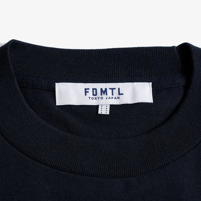 FDMTL | SQUARE JACQUARD TEE { NAVY