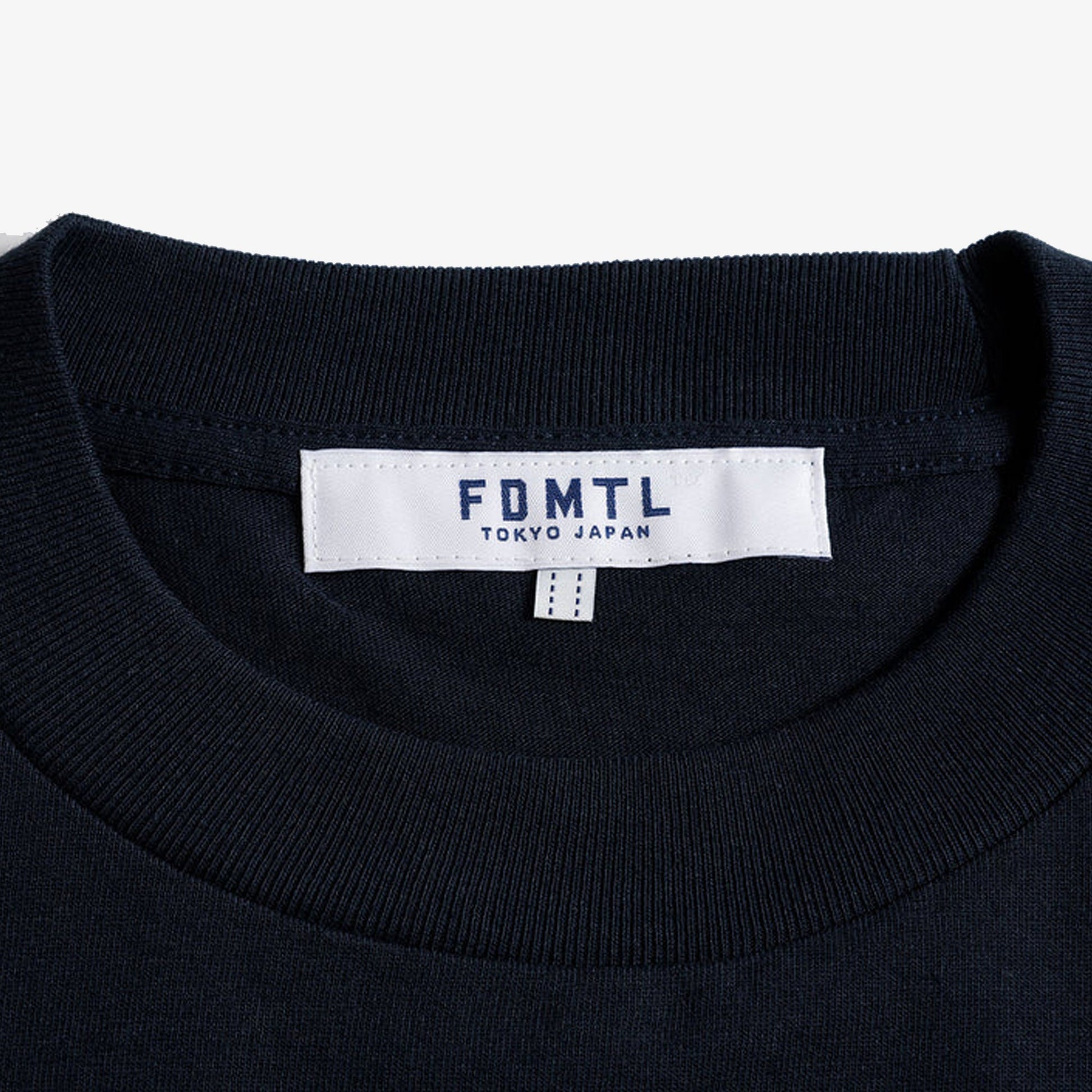 FDMTL | SQUARE JACQUARD TEE { NAVY