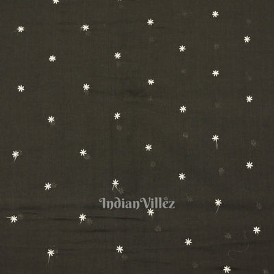 Black Floral Motif Odisha Ikat  Bomkai Cotton Fabric