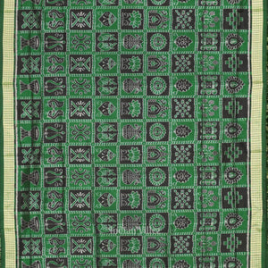 Green Black Nabakothi Odisha Ikat Sambalpuri Silk Saree