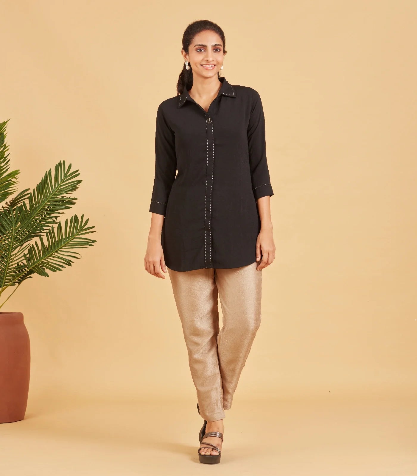Formal Black Short Top