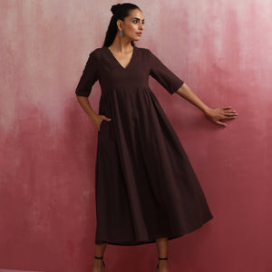 trueBrowns Cola Cotton Dobby Dress